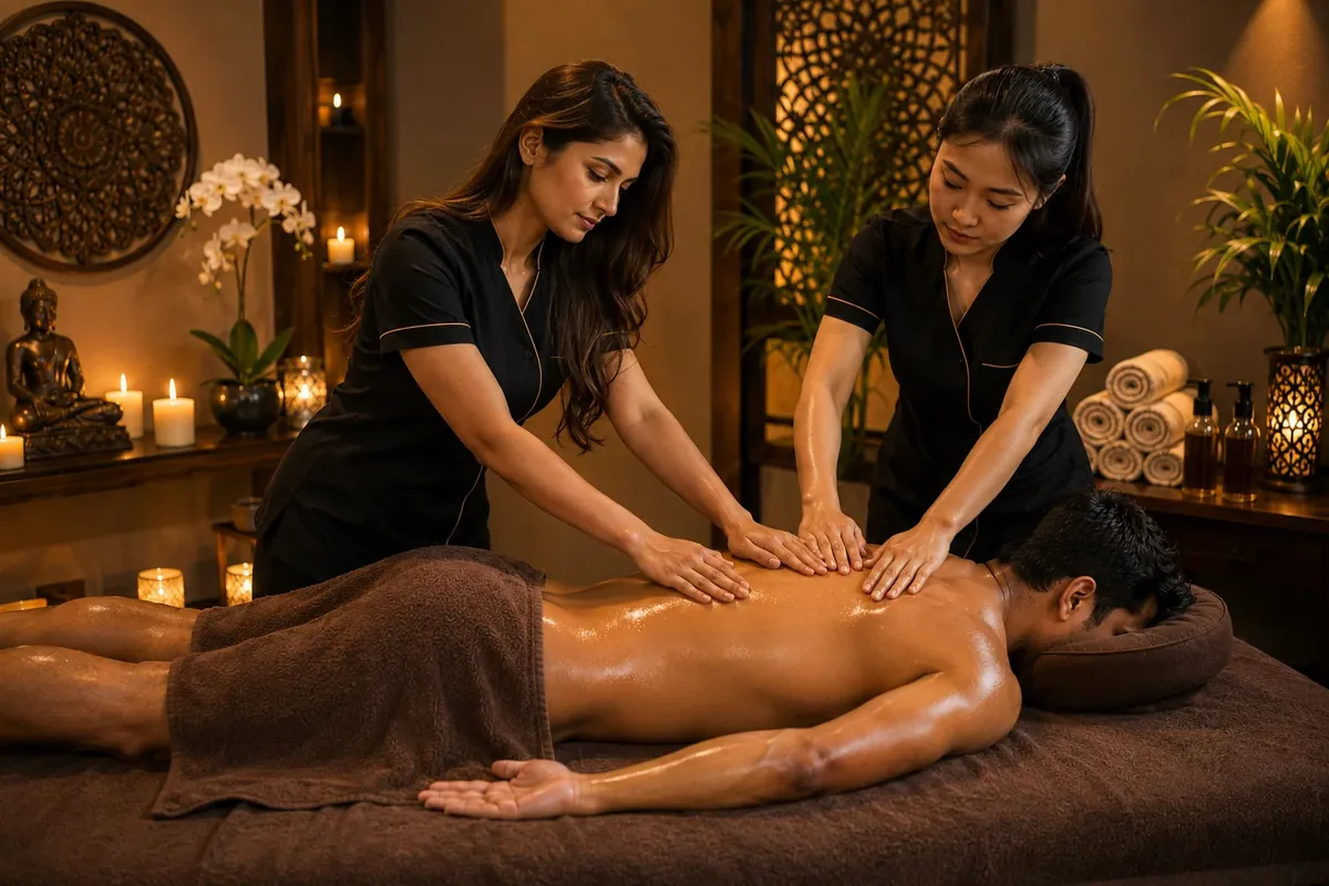 Four-hand massage